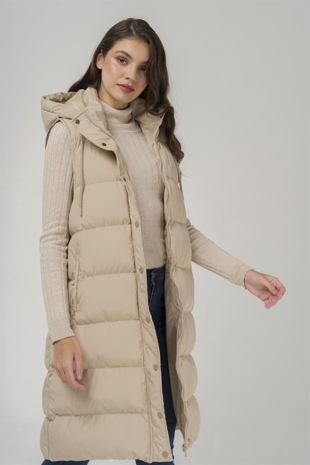 Kapüşonlu Fermuar Kapamalı Şişme Yelek TAŞ 8225