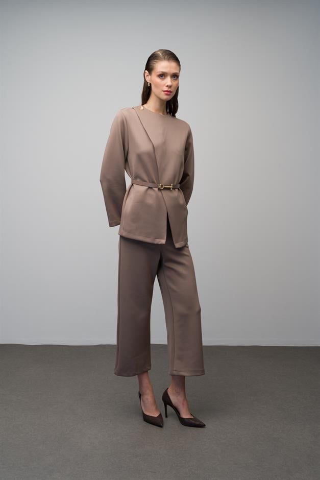 Belt Accessory Jacket Trousers Scuba Two Piece Suit VIZON 9261-TK