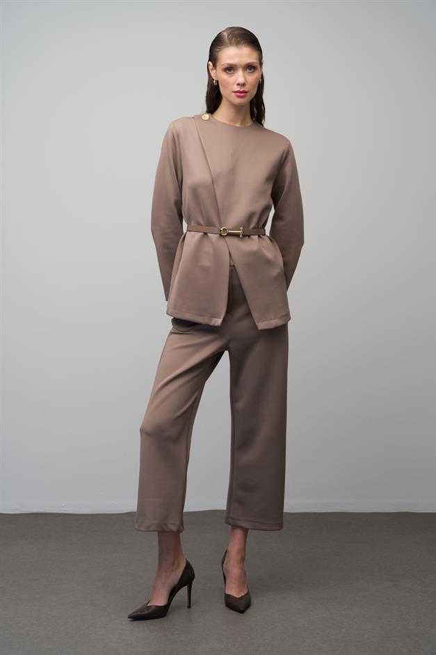 Belt Accessory Jacket Trousers Scuba Two Piece Suit VIZON 9261-TK