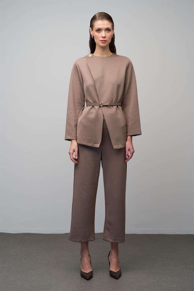 Belt Accessory Jacket Trousers Scuba Two Piece Suit VIZON 9261-TK