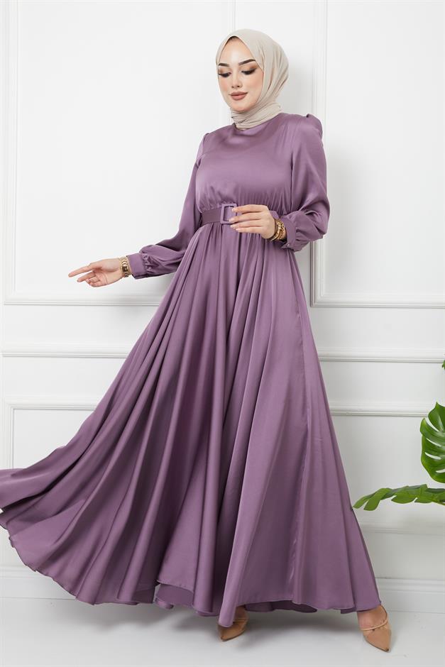 فستان سهرة واسع مع حزام إكسسوار ليلا 1602