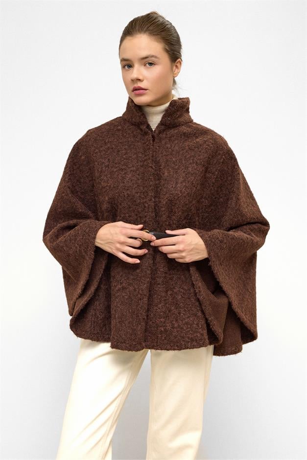 بونشو سميك بحزام قهوة 3154