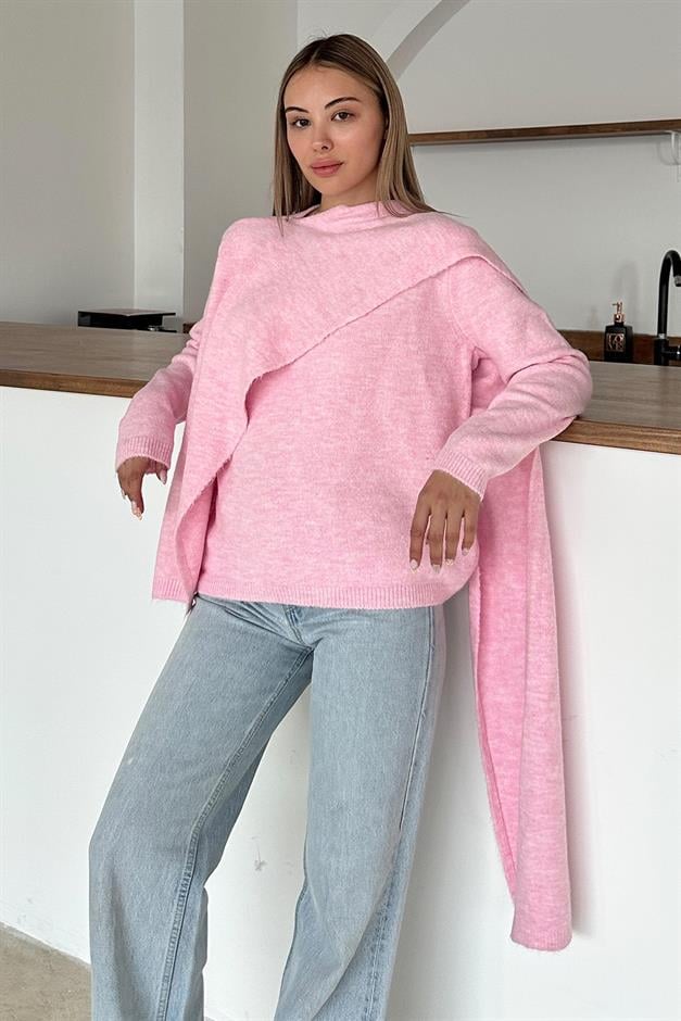 Self-Wrap Knitted Sweater HORNS 8266