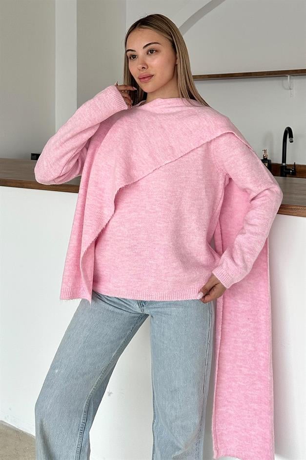 Self-Wrap Knitted Sweater HORNS 8266