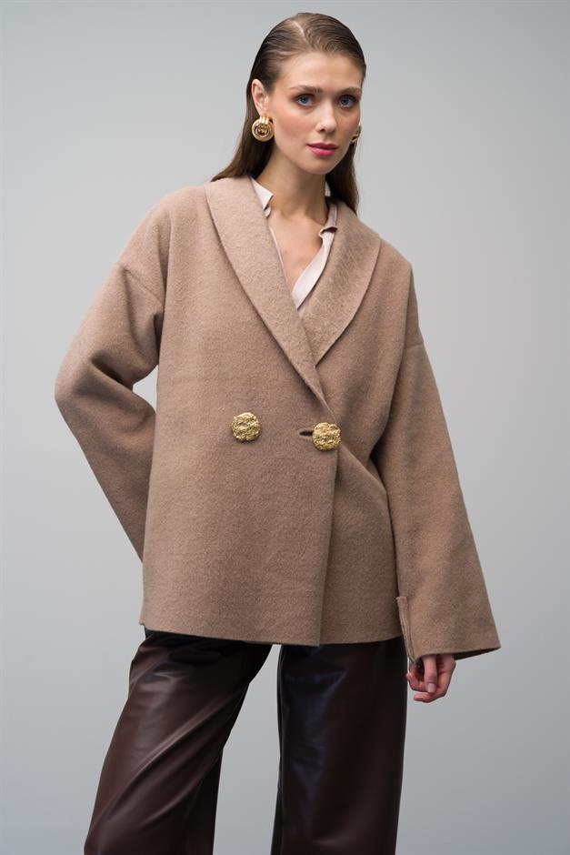 Double-Breasted Unlined Casual Coat VIZON 3075