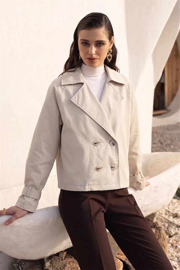 Kruvaze Oversize Ceket TAŞ 8278