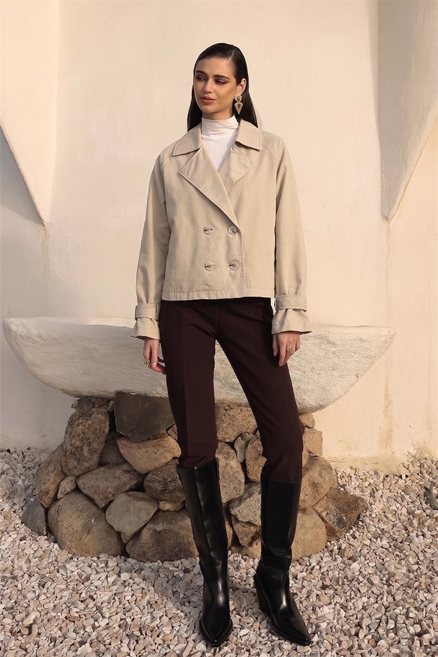 Kruvaze Oversize Ceket TAŞ 8278