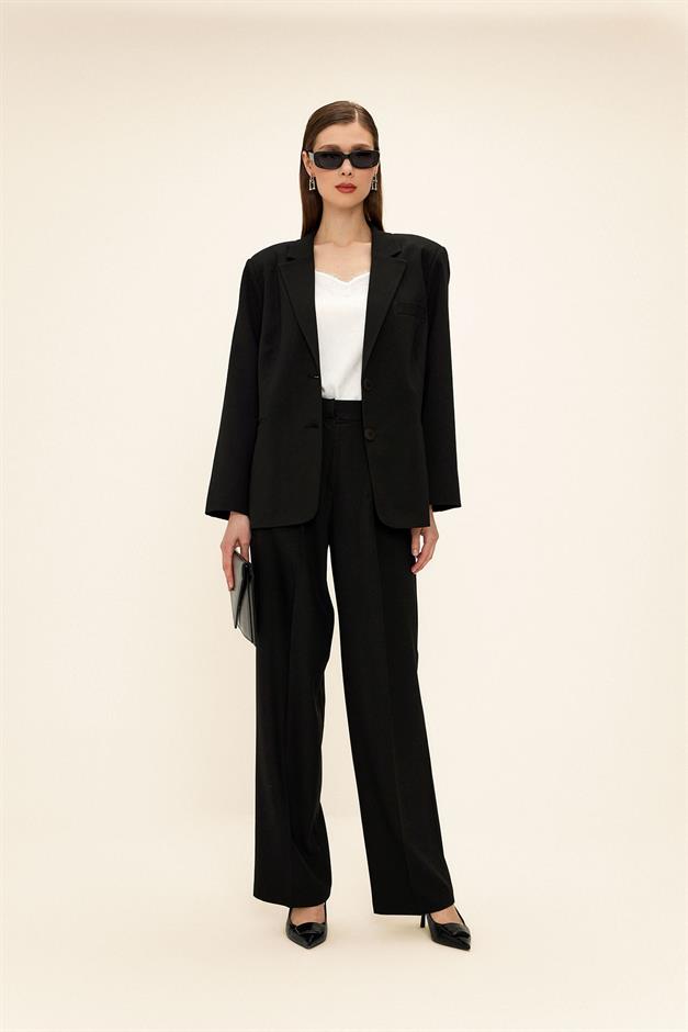 Mono Yaka Oversize Blazer Ceket BLACK 8262