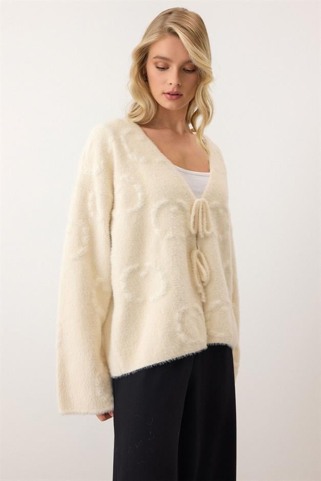 كارديجان محبوك ناعم برباط أمامي وحدة التحكم الإلكترونية 8267