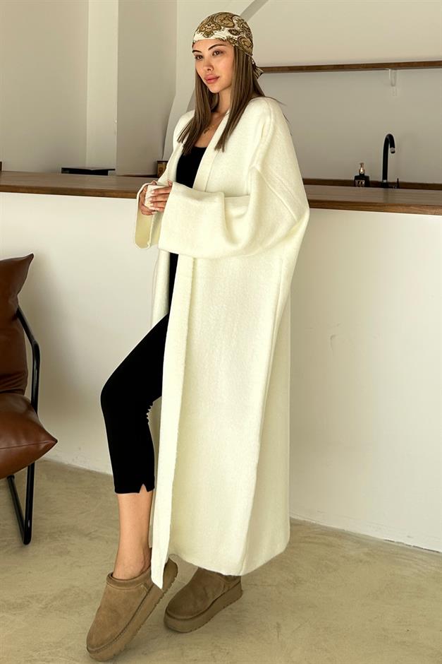 Oversize Thick Knit Long Cardigan IVORY 8274