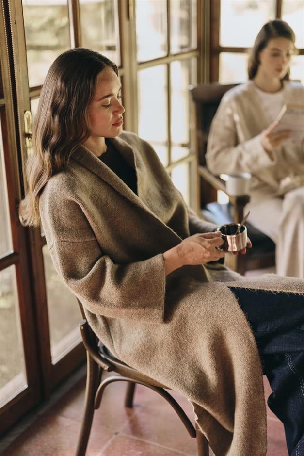 Oversize Thick Knit Long Cardigan VIZON 8274