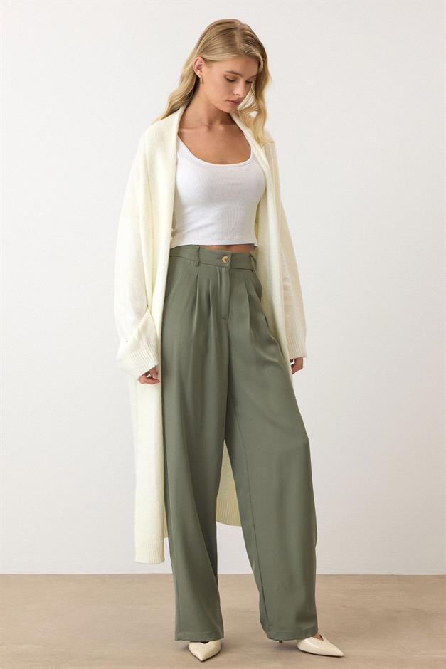 Oversize Long Knit Cardigan IVORY 8271