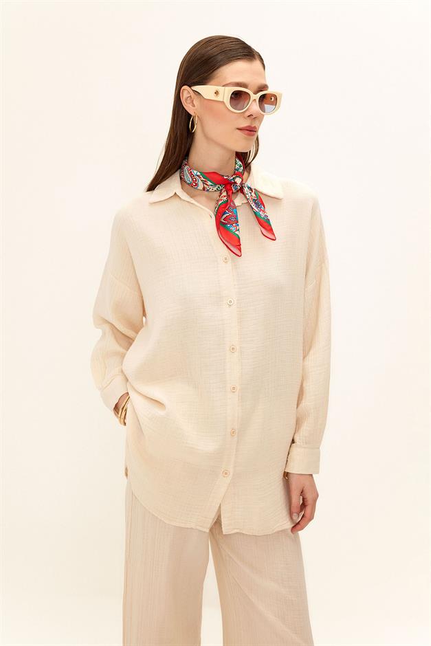 Trousers Shirt Cotton Casual Suit IVORY 9311-TK