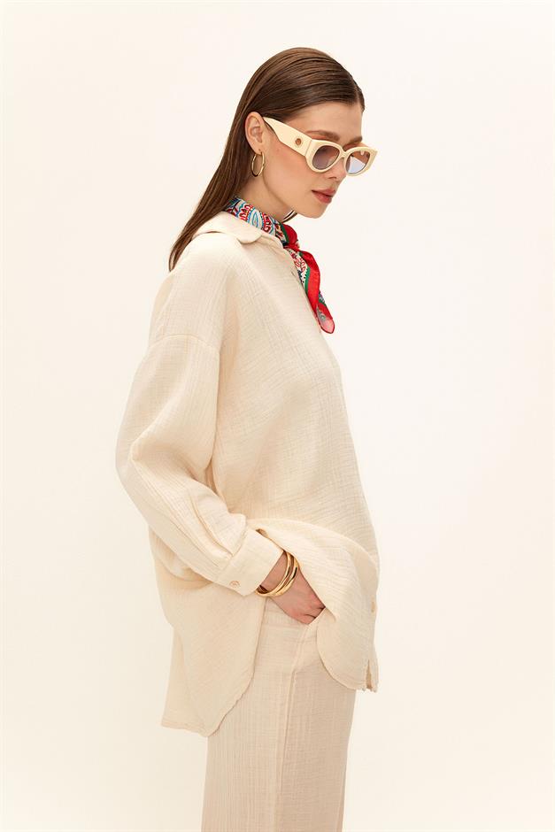 Trousers Shirt Cotton Casual Suit IVORY 9311-TK