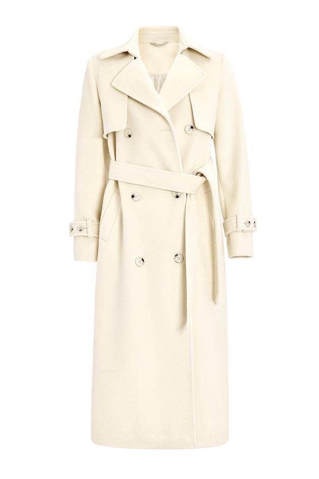 معطف مزدوج الصدر مع تفاصيل الرأس وحدة التحكم الإلكترونية 3091