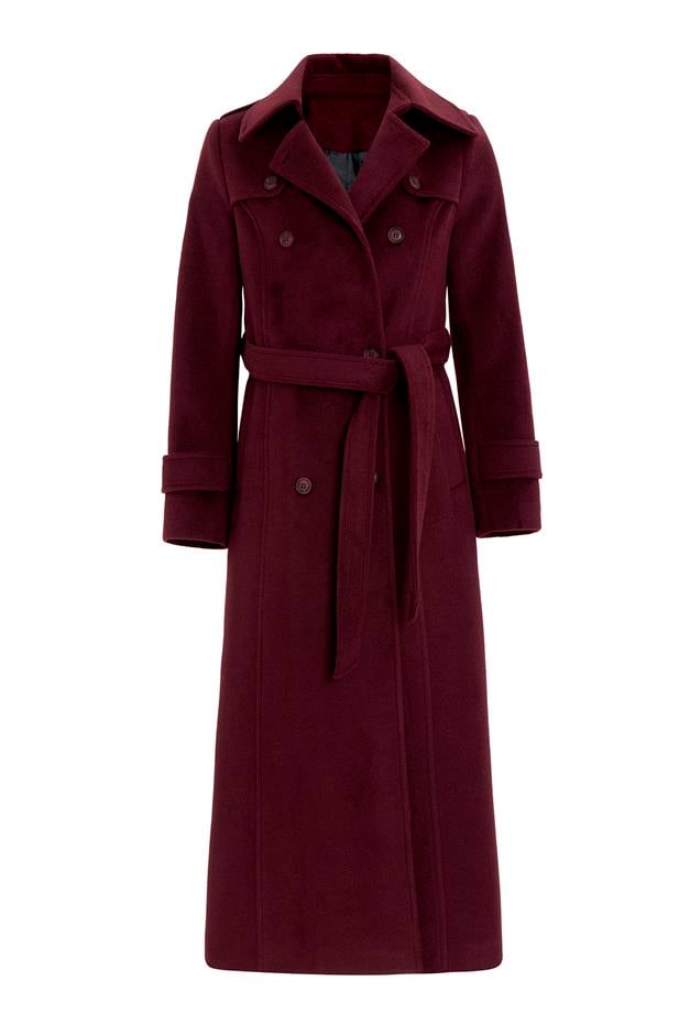 معطف طويل مزدوج الصدر مع تفاصيل الرأس دامسون 3087