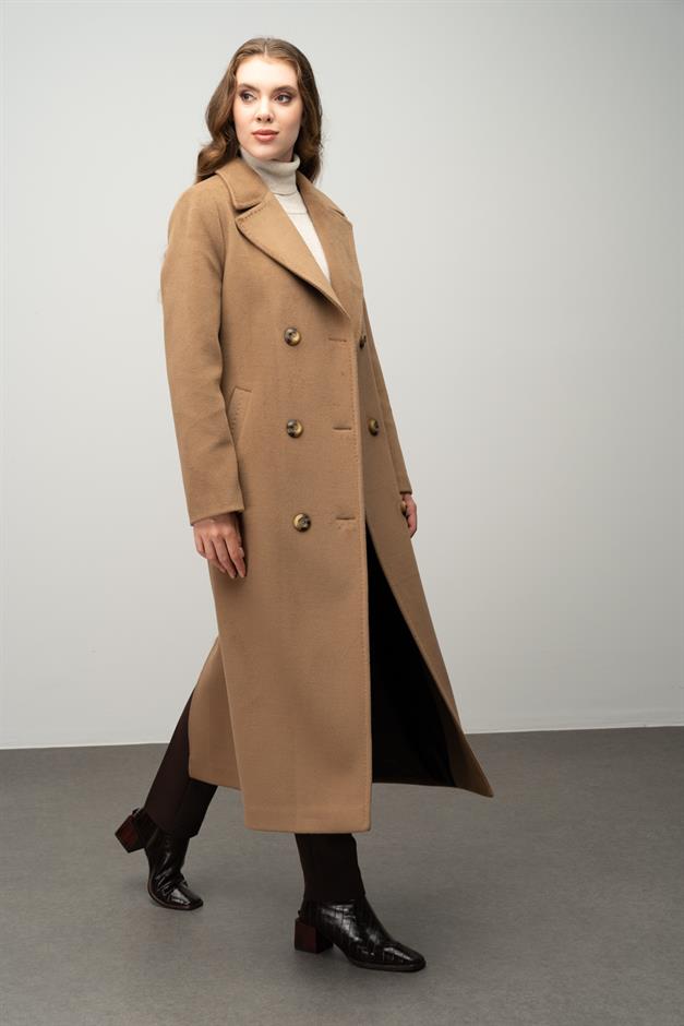 Double-Breasted Exclusive Coat with Punto Detail K. KAMEL 3055