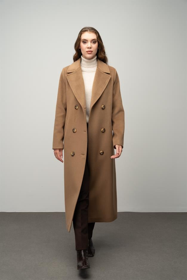 Double-Breasted Exclusive Coat with Punto Detail K. KAMEL 3055