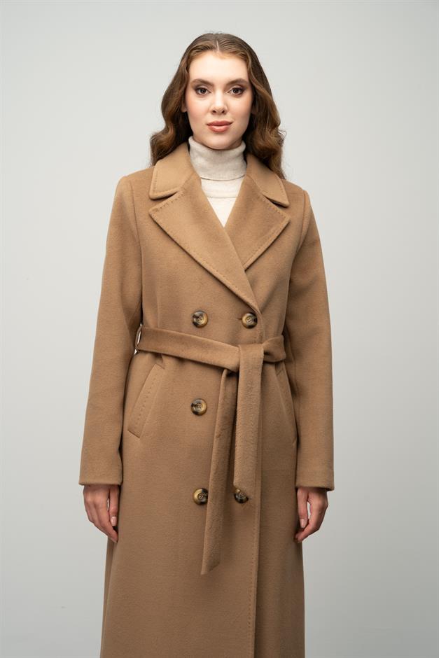 Double-Breasted Exclusive Coat with Punto Detail K. KAMEL 3055