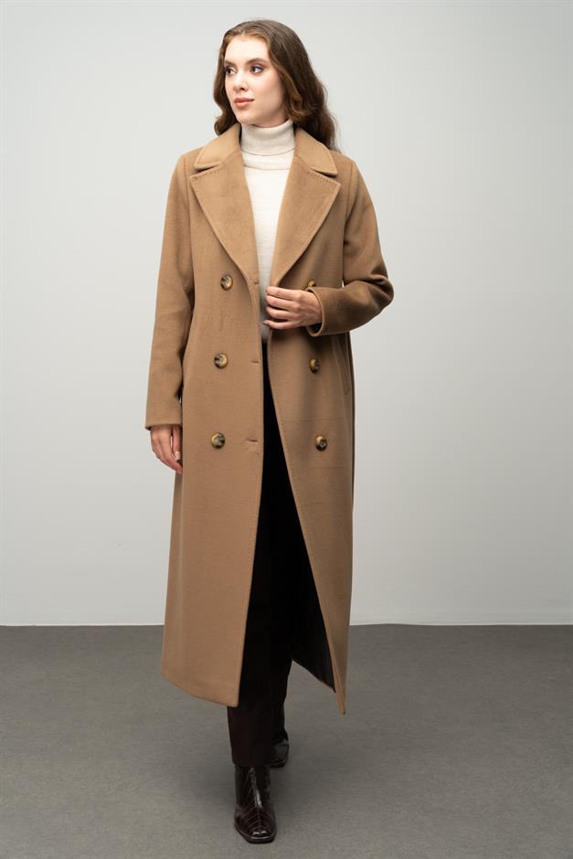 Double-Breasted Exclusive Coat with Punto Detail K. KAMEL 3055