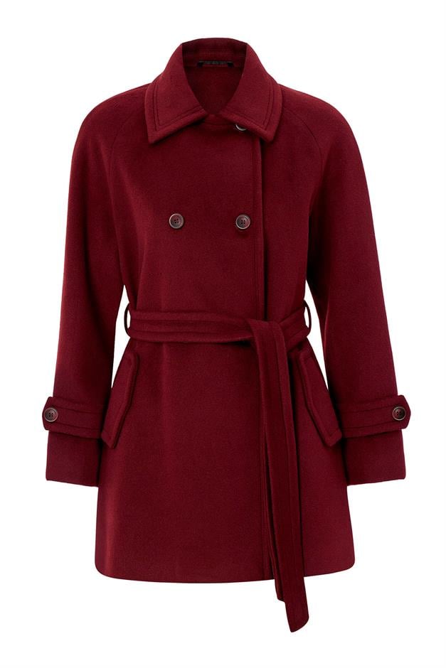 Reglan Kol Kruvaze Kısa Kaban MÜRDÜM 3150