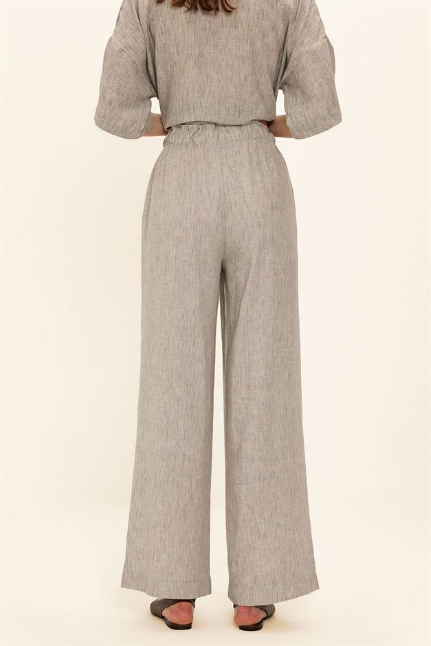 Batwing Sleeve Shirt and Trouser Set STONE 9338-TK