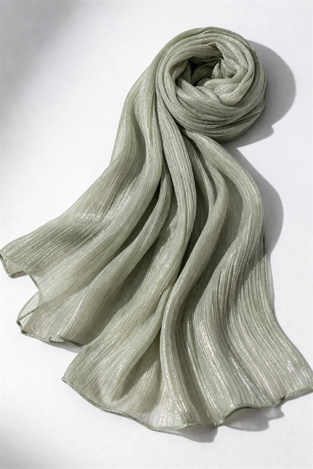 Yoryo İpek Abiye Şal AÇIK YEŞİL 103