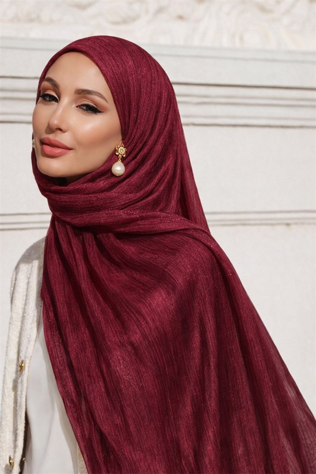 Yoryo İpek Abiye Şal BORDO 103