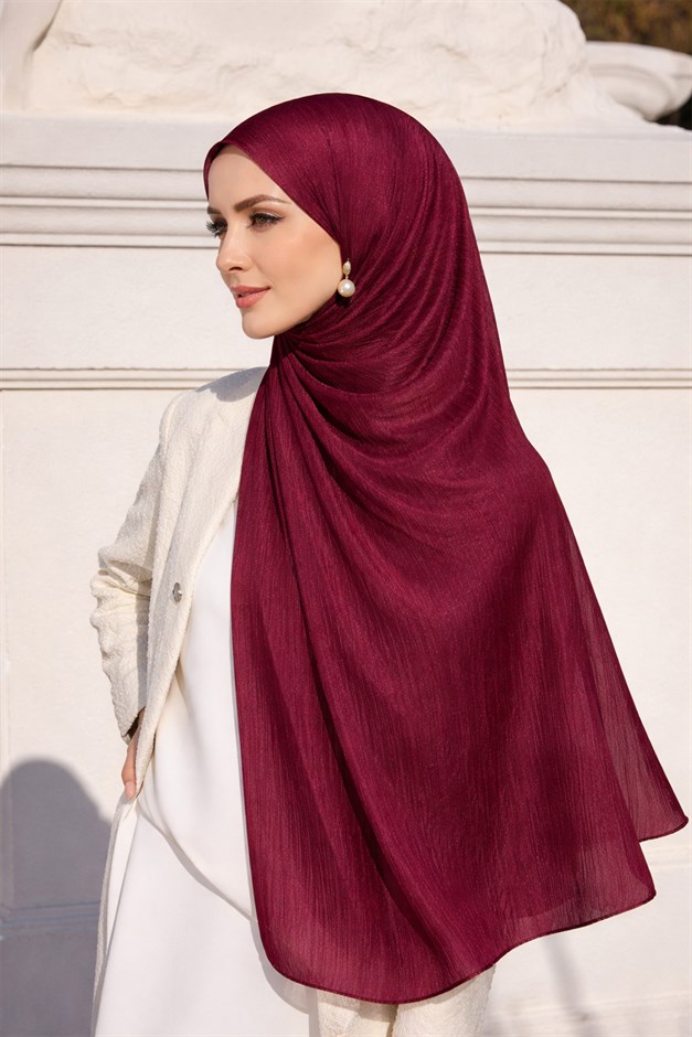 Yoryo İpek Abiye Şal BORDO 103