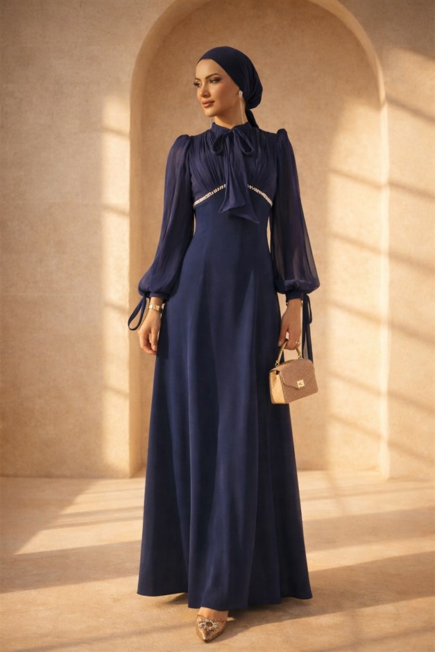 Yoryo İpek Abiye Şal K. İNDİGO 103