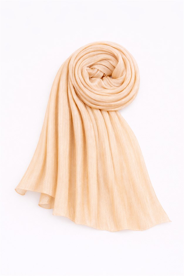 Yoryo İpek Abiye Şal KREM 103