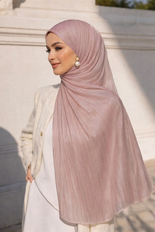 Yoryo İpek Abiye Şal PUDRA 103