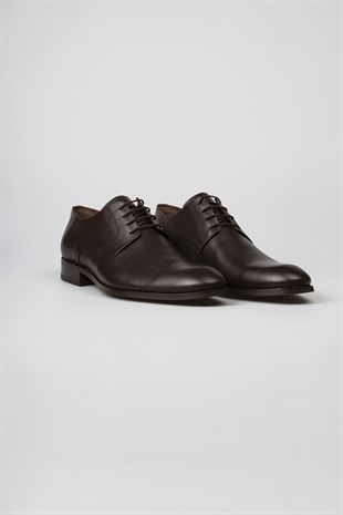 TETA TT0428 Hakiki Deri Kahverengi Erkek Klasik Ayakkabı