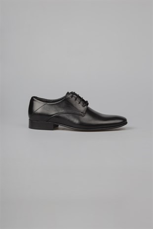 TETA TT0428 Hakiki Deri Siyah Mat Erkek Klasik Ayakkabı