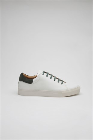 TETA TT1492 Hakiki Deri Beyaz Erkek Sneakers