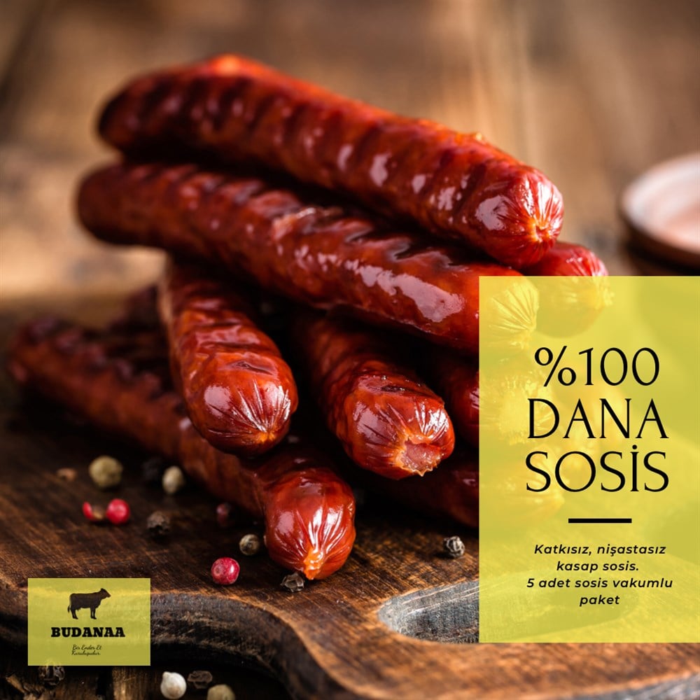 Budanaa %100 Dana Sosis 500gr 