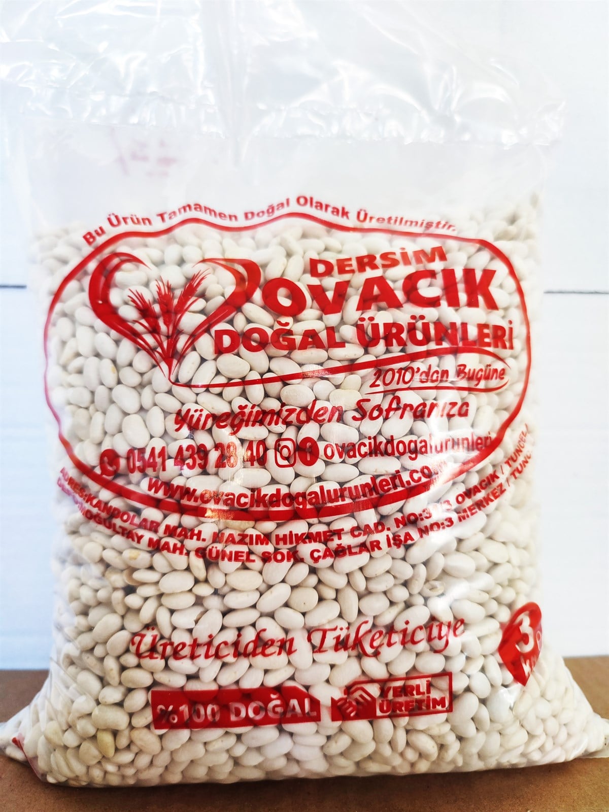 OVACIK DOĞAL KURU FASULYE (3KG)