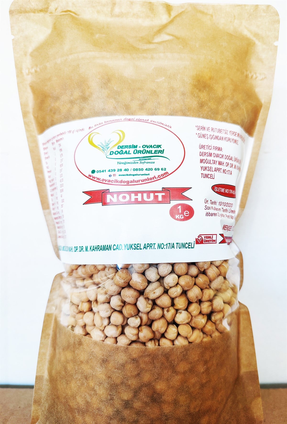 OVACIK DOĞAL NOHUT (1KG)