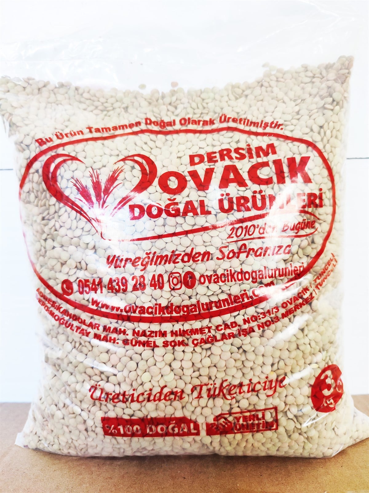 YERLI YEŞIL MERCIMEK (3KG)