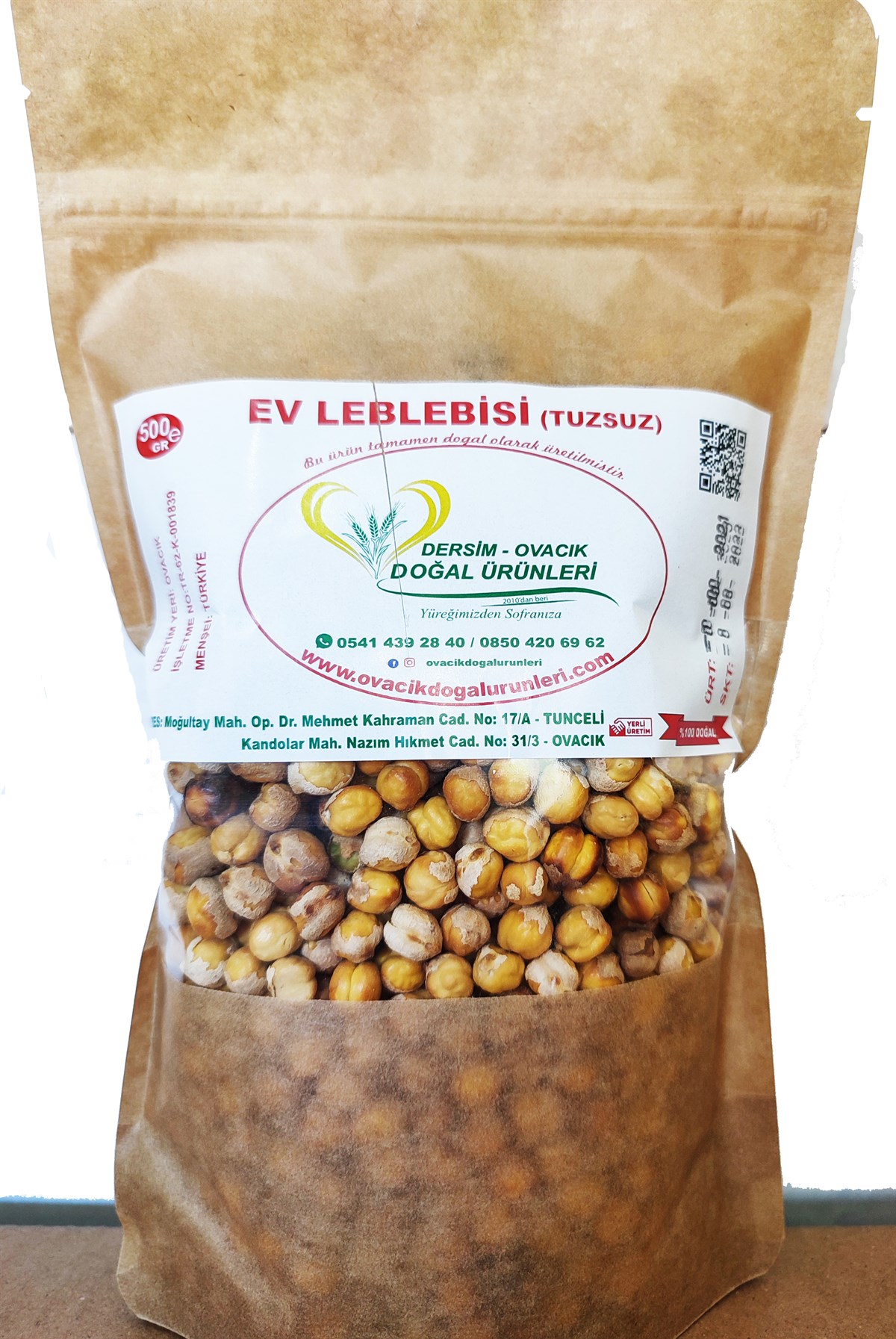 EV LEBLEBİSİ TUZSUZ ( 500)GR