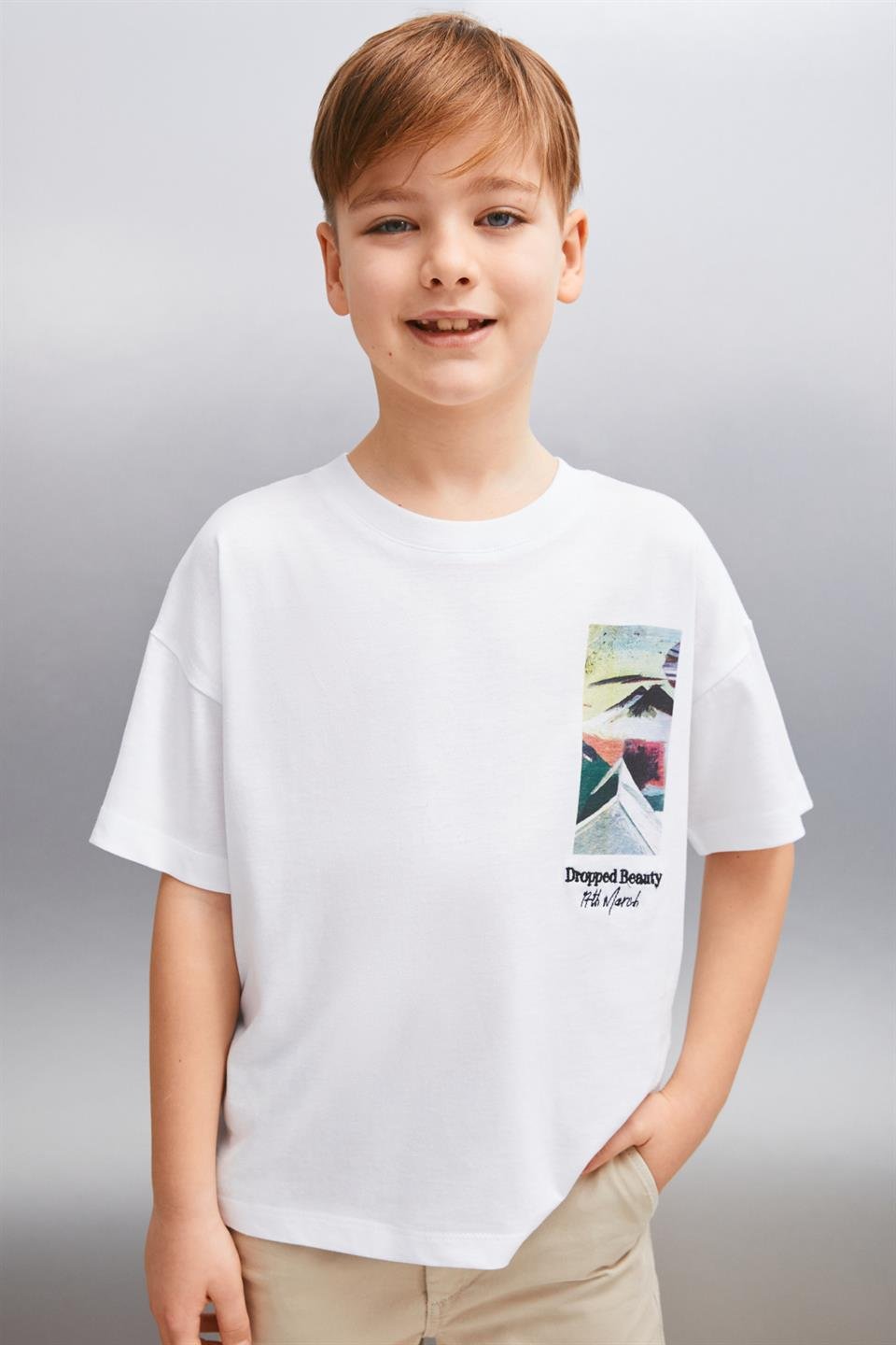 DARROW  Relaxed Beyaz Tekli T-Shirt