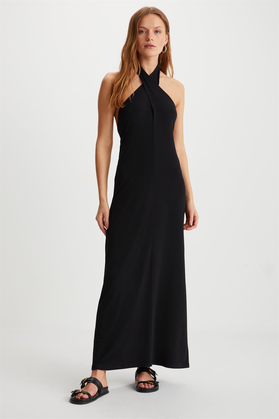 MELIORA  Relaxed Siyah Tekli Elbise