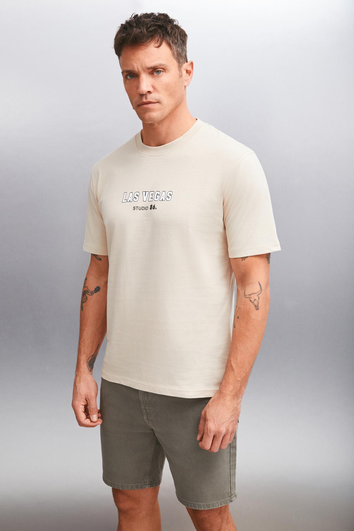 FORREST Basic Regular Beige Black Byz 3 pack T Shirt