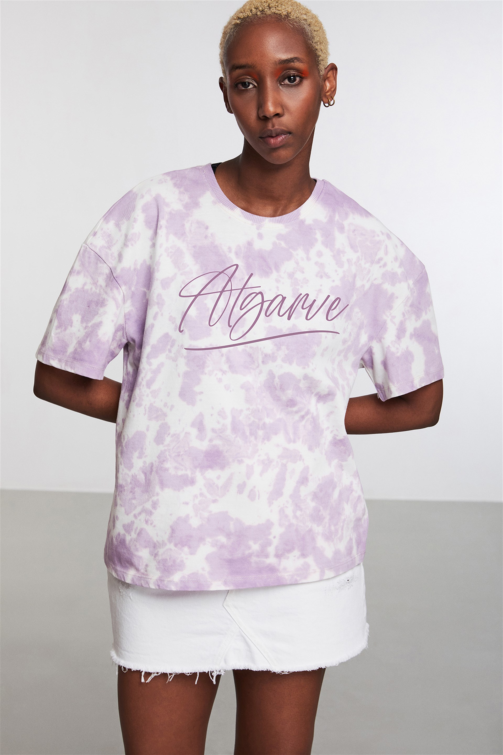 Nepal Oversize Mor T-Shirt | Grimelange