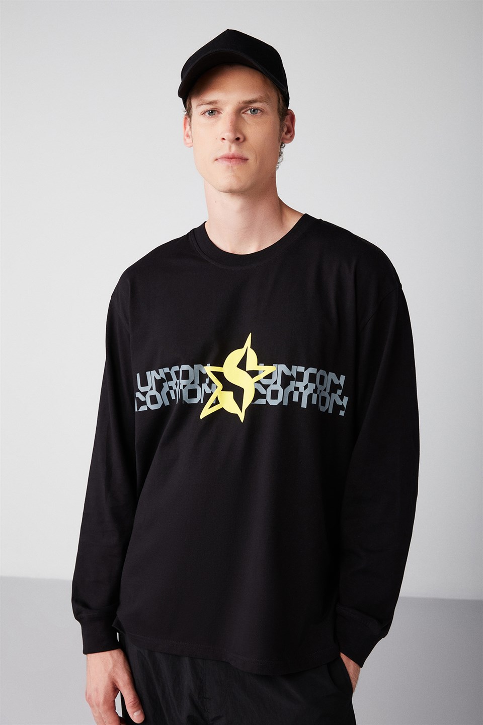 Edward Relaxed Oversize Siyah T-Shirt | Grimelange