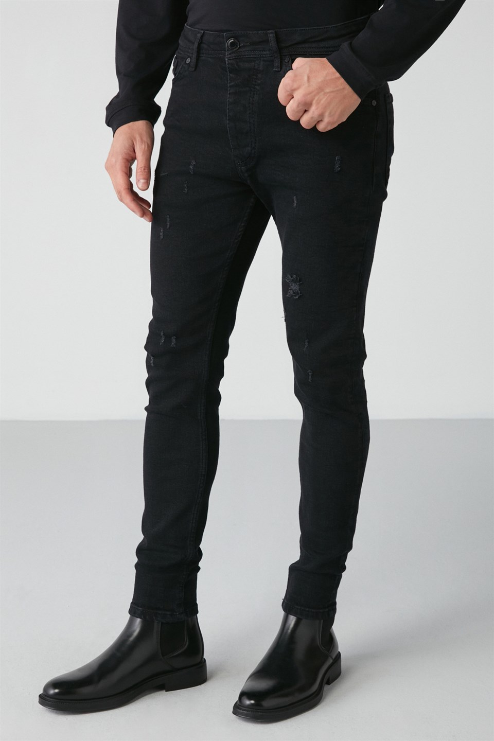FAIR Denim Skinny Siyah Jeans | Grimelange