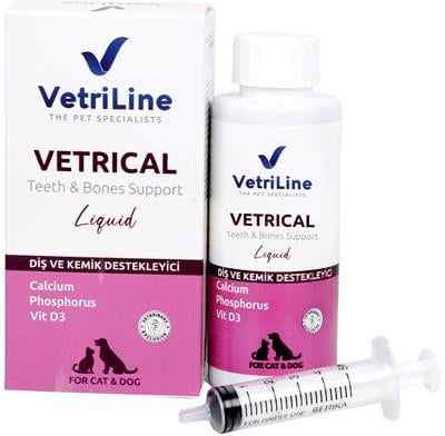 Vl Cat & Dog Vetrıcal Liquid 100 Ml (Kedi, Köpeklerin  Kemik ve Diş Sağlığına ( Kalsiyum - Fosfor – D3 ) Desteği)