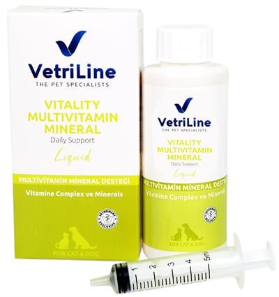 Vl Cat & Dog Vıtalıty Multivitamin Liquid 100 Ml (Kedi, Köpeklerde Sağlıklı Gelişimi Destekleyen Aminoasit Destegi)