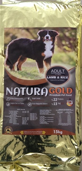 NATURA GOLD DOG ADULT LAMB RİCE 15 KG