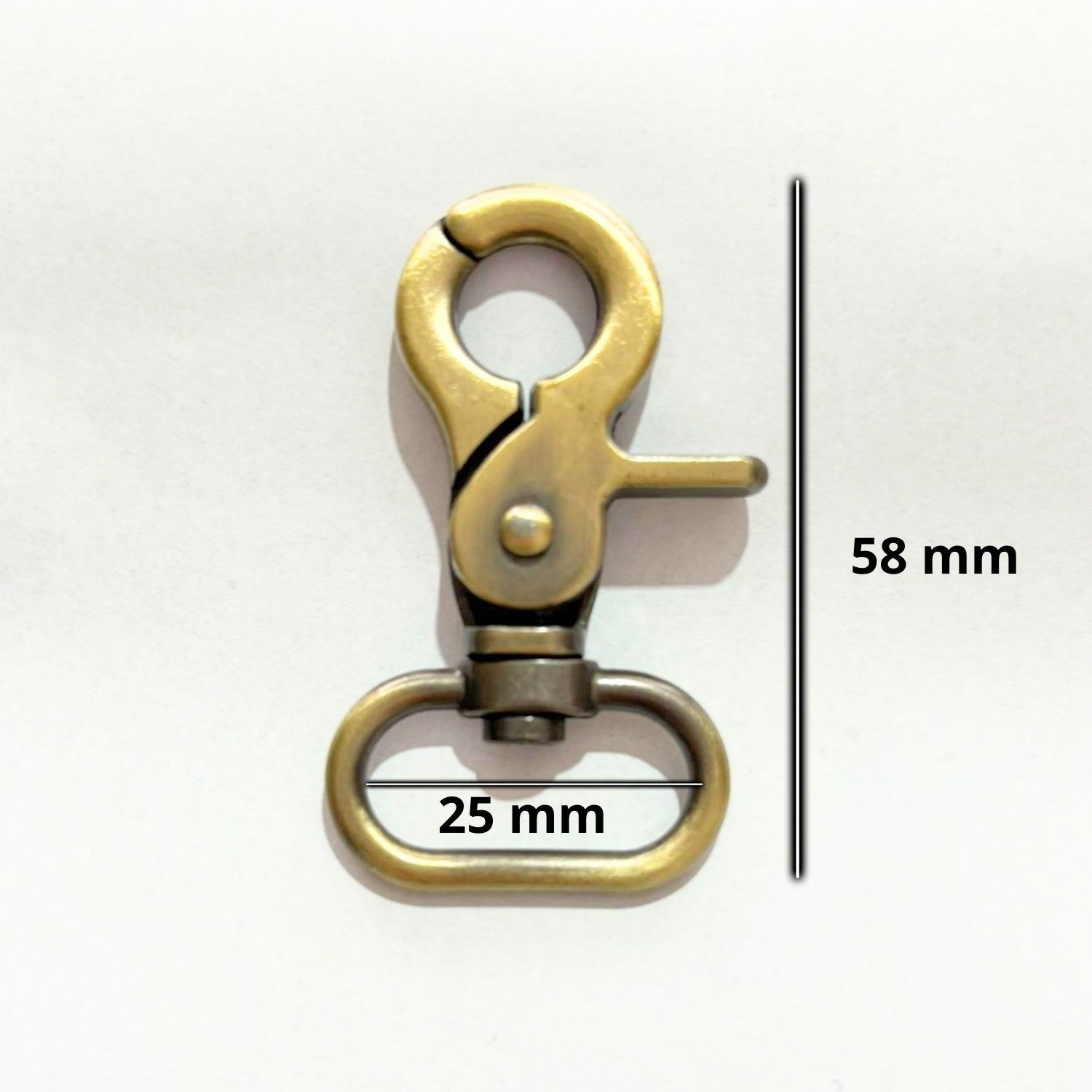 2.5 cm Tetikli Karabina Kanca 2 Adet, 25*58mm Ebat, Çanta Aksesuarı Askı Kancası